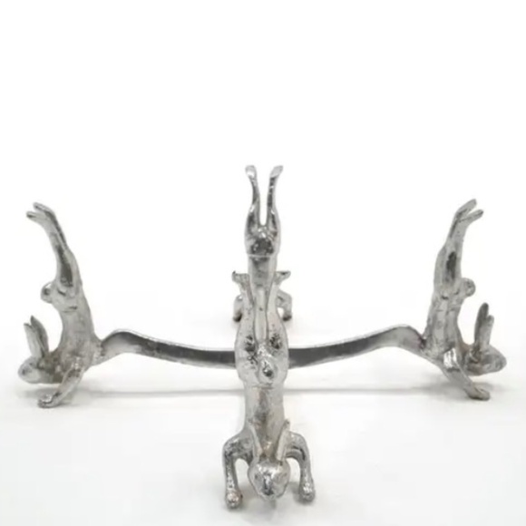 Arthur Court Vintage Handstand Bunny Rabbit Fluted Lucite Salad Fruit Bowl - Picture 3 of 11